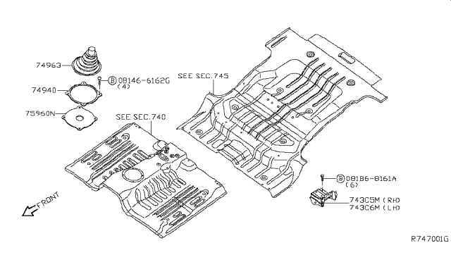 2011 Nissan Xterra Floor Fitting Diagram 4