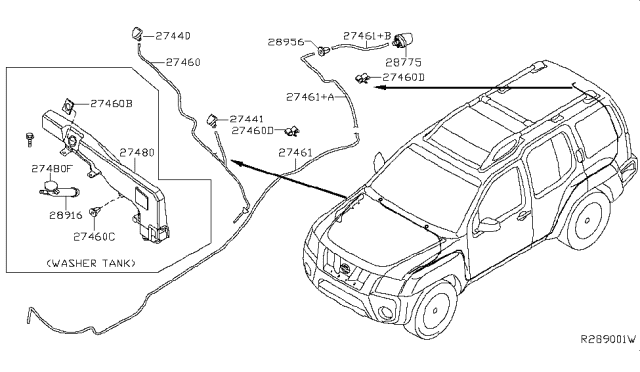 2008 Nissan Xterra Windshield Washer Diagram 1