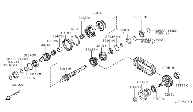 2014 Nissan Xterra Transfer Gear Diagram 3
