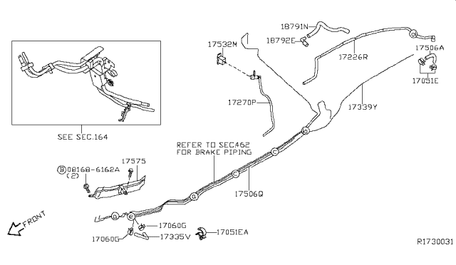 2005 Nissan Xterra Fuel Piping - Diagram 2