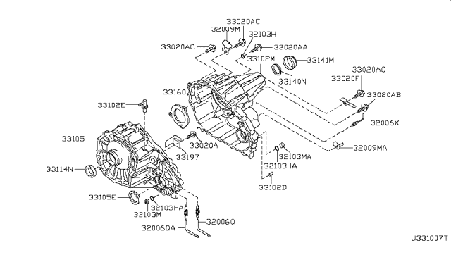 2006 Nissan Xterra Transfer Case Diagram 2