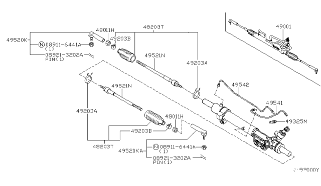 2009 Nissan Xterra Power Steering Gear Diagram