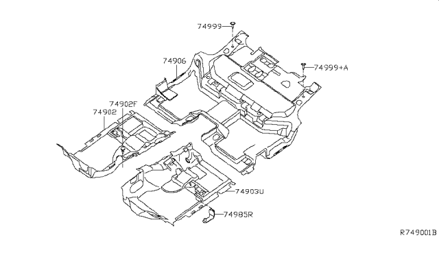 2005 Nissan Xterra Floor Trimming Diagram