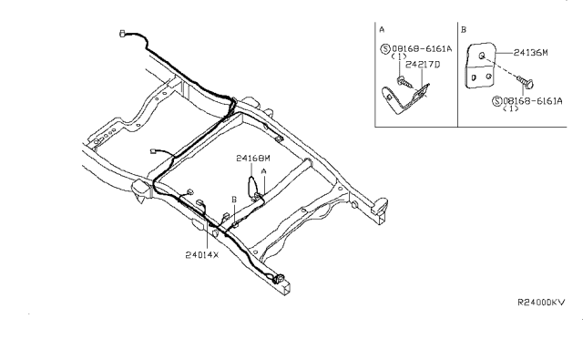 2014 Nissan Xterra Harness - Chassis Diagram for 24027-ZP70A