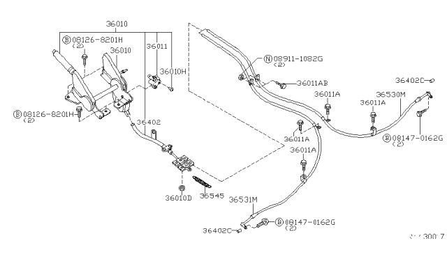 2008 Nissan Xterra Parking Brake Control Diagram 2