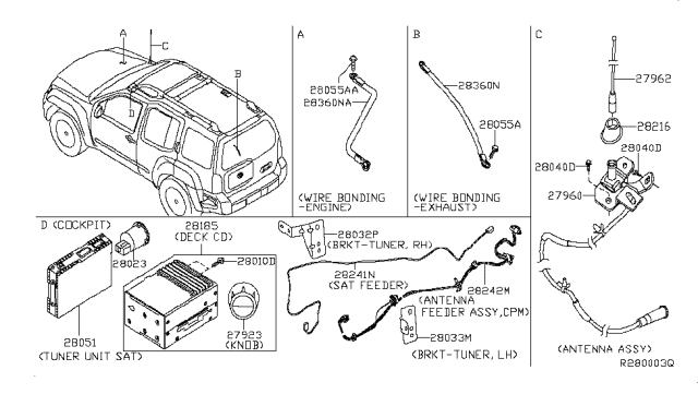 2007 Nissan Xterra Audio & Visual Diagram 2