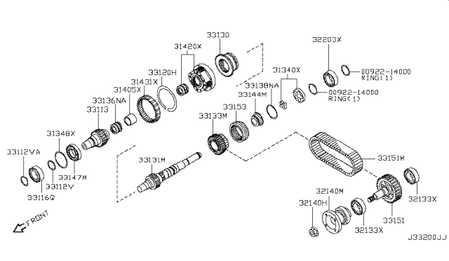 2013 Nissan Xterra Transfer Gear Diagram 1