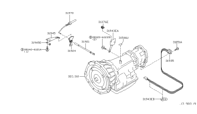 2009 Nissan Xterra Control Switch & System Diagram 1