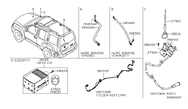 2006 Nissan Xterra Audio & Visual Diagram 1