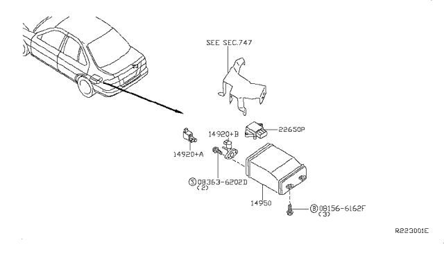 2006 Nissan Sentra Engine Control Vacuum Piping Diagram 4