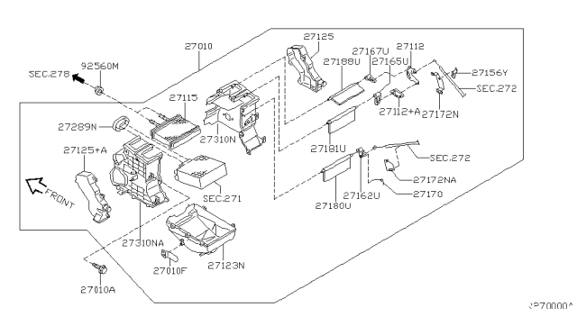 2002 Nissan Sentra Heater & Blower Unit Diagram 3