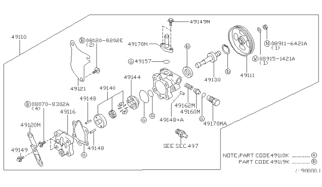 2003 Nissan Sentra Power Steering Pump Diagram 3