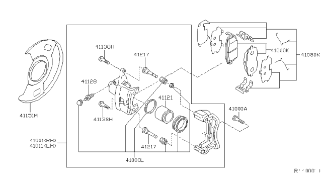 2005 Nissan Sentra Front Brake Diagram 4