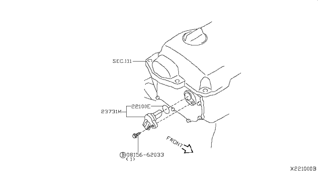 2006 Nissan Sentra Distributor & Ignition Timing Sensor Diagram