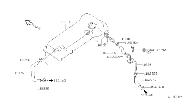 2006 Nissan Sentra Crankcase Ventilation Diagram 1