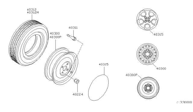 2004 Nissan Sentra Road Wheel & Tire Diagram 3