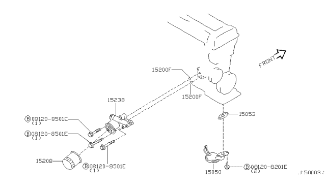 2001 Nissan Sentra Lubricating System Diagram 3