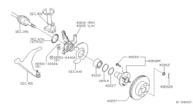 2005 Nissan Sentra Front Axle Diagram