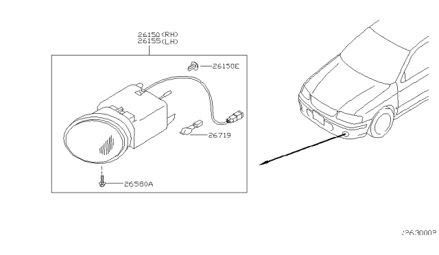 2004 Nissan Sentra Fog,Daytime Running & Driving Lamp Diagram 2