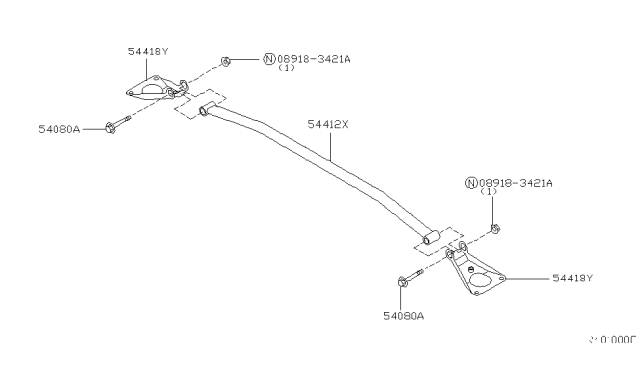 2002 Nissan Sentra Bolt Diagram for 01125-02571