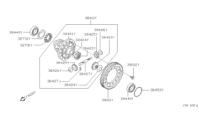 2005 Nissan Sentra Front Final Drive Diagram 2