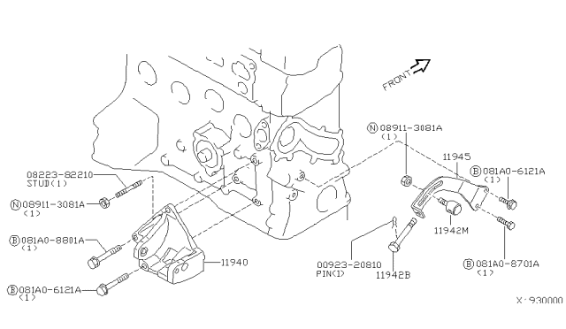 2004 Nissan Sentra Power Steering Pump Mounting Diagram