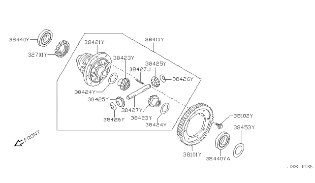 2006 Nissan Sentra Front Final Drive Diagram 1