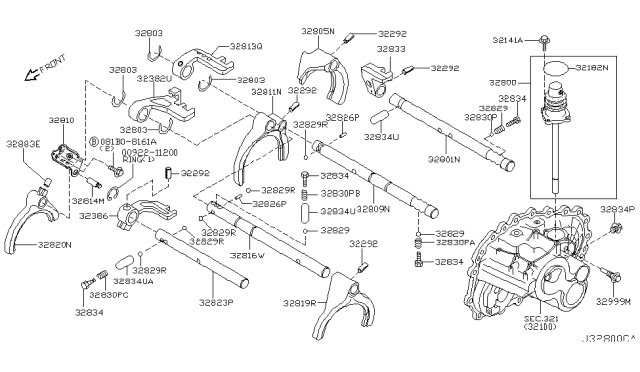 2003 Nissan Sentra Transmission Shift Control Diagram 3