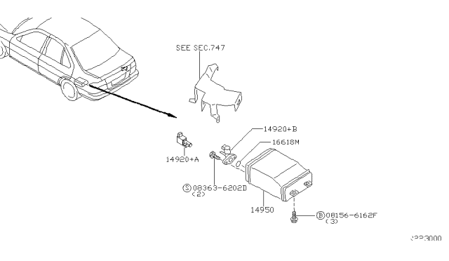 2002 Nissan Sentra Engine Control Vacuum Piping Diagram 11