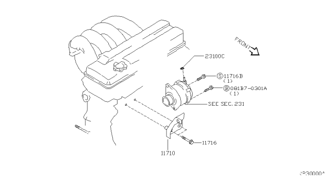 2004 Nissan Sentra Alternator Fitting Diagram 3