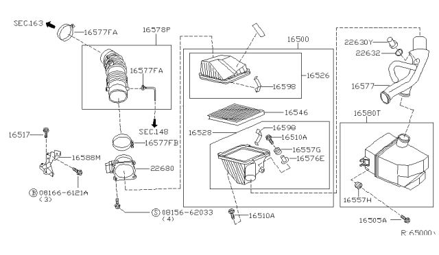 2002 Nissan Sentra Air Cleaner Diagram 3