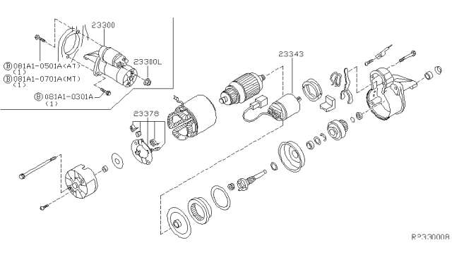 2000 Nissan Sentra Switch Assy-Magnetic Diagram for 23343-5M000