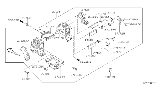 2006 Nissan Sentra Heater & Blower Unit Diagram 3