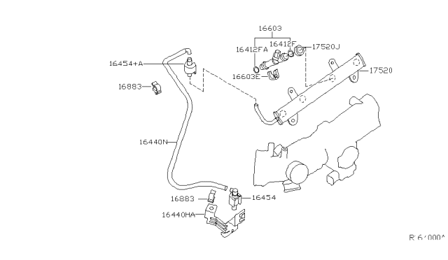 2003 Nissan Sentra Fuel Strainer & Fuel Hose Diagram 2