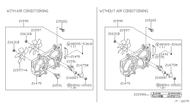 2004 Nissan Sentra Radiator,Shroud & Inverter Cooling Diagram 1