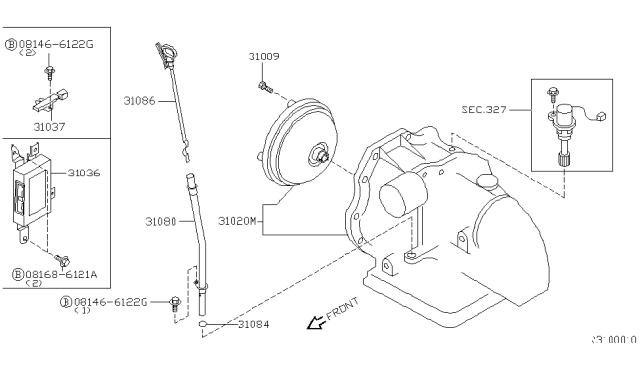 2004 Nissan Sentra Auto Transmission,Transaxle & Fitting Diagram 2