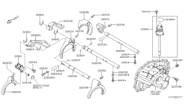 2001 Nissan Sentra Transmission Shift Control Diagram 2