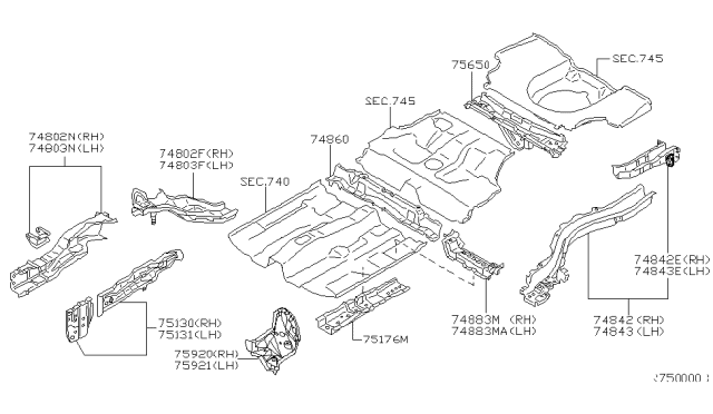 2003 Nissan Sentra Member & Fitting Diagram 1