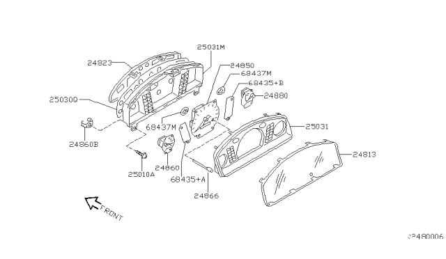 2000 Nissan Sentra Instrument Meter & Gauge Diagram 2