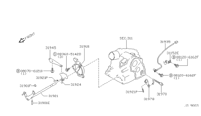 2005 Nissan Sentra Control Switch & System Diagram 1