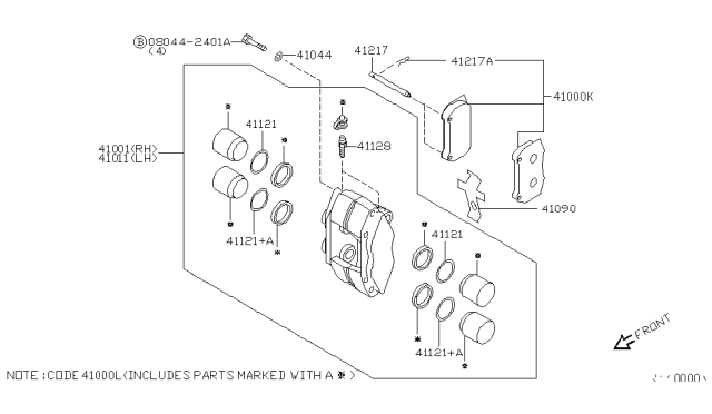 2004 Nissan Sentra Front Brake Diagram 1