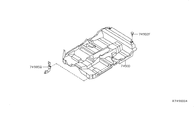 2000 Nissan Sentra Floor Trimming Diagram