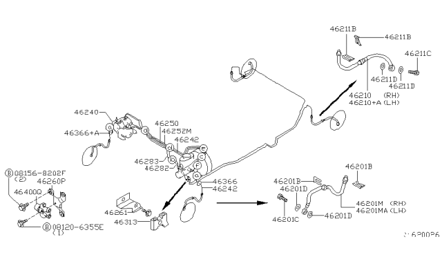 2006 Nissan Sentra Brake Piping & Control Diagram 3