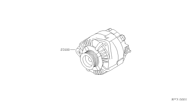 2005 Nissan Sentra Alternator Assembly Diagram for 23100-8J00B