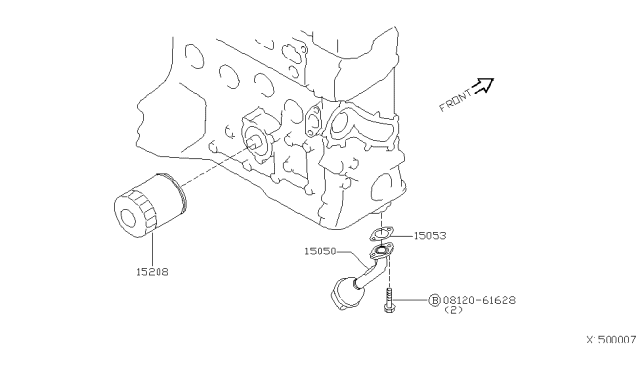 2002 Nissan Sentra Lubricating System Diagram 1