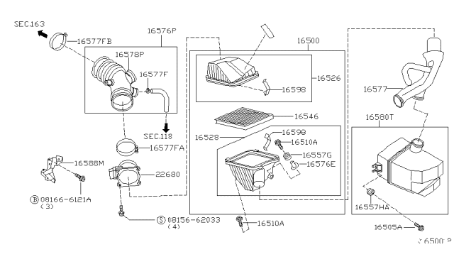 2004 Nissan Sentra Air Cleaner Diagram 3