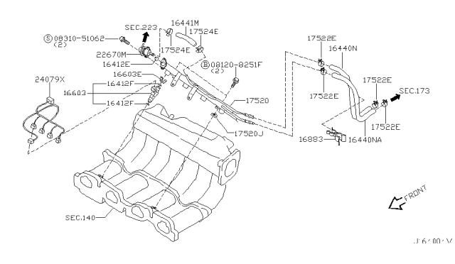 2000 Nissan Sentra Fuel Strainer & Fuel Hose Diagram 2