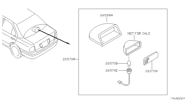 2002 Nissan Sentra High Mounting Stop Lamp Diagram 1