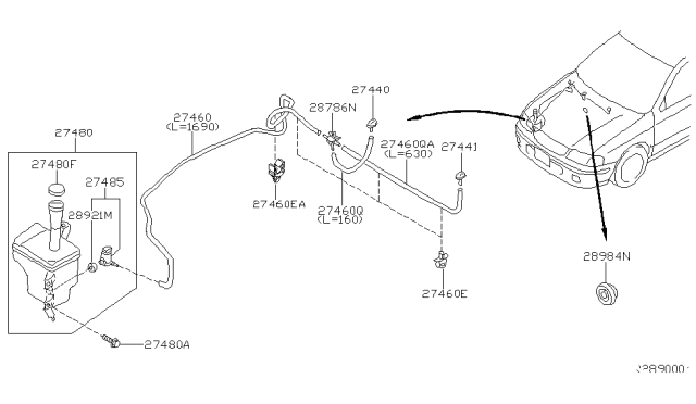 2001 Nissan Sentra Windshield Washer Diagram