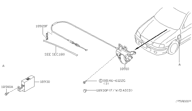 2000 Nissan Sentra Control-ASCD Diagram for 18930-4Z110